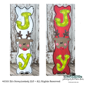 Porch Candy® Christmas Changeable Porch Sign Joy Reindeer