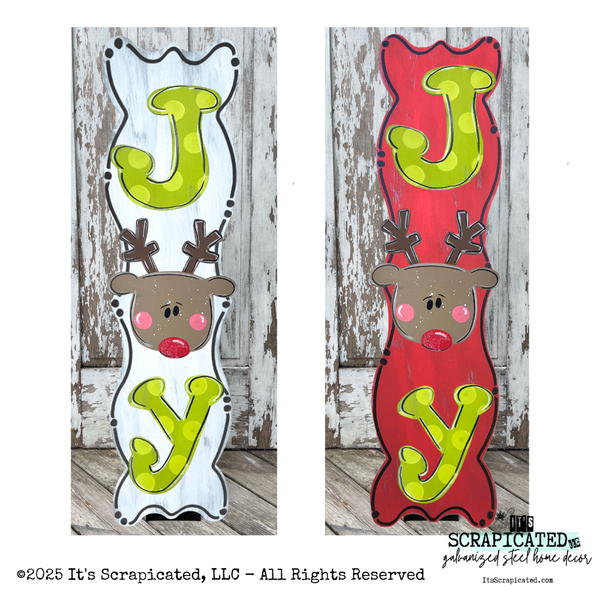 Porch Candy® Christmas Changeable Porch Sign Joy Reindeer