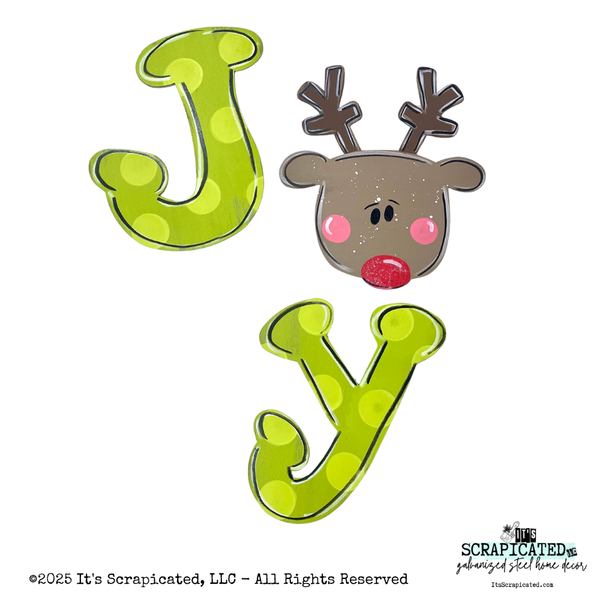 Porch Candy® Christmas Changeable Porch Sign Joy Reindeer