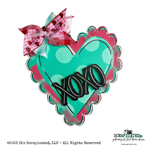 Valentine's Day Door Hanger Scallop Heart