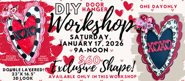 January 17, 2026 - 9a to Noon - Layered XOXO Heart (EXCLUSIVE SHAPE)