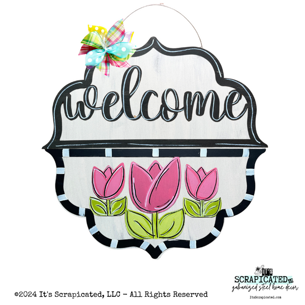 Changeable door hanger Door Candy™ Top Welcome