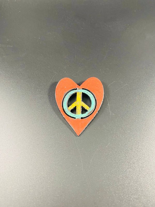 Magnet heart peace sign