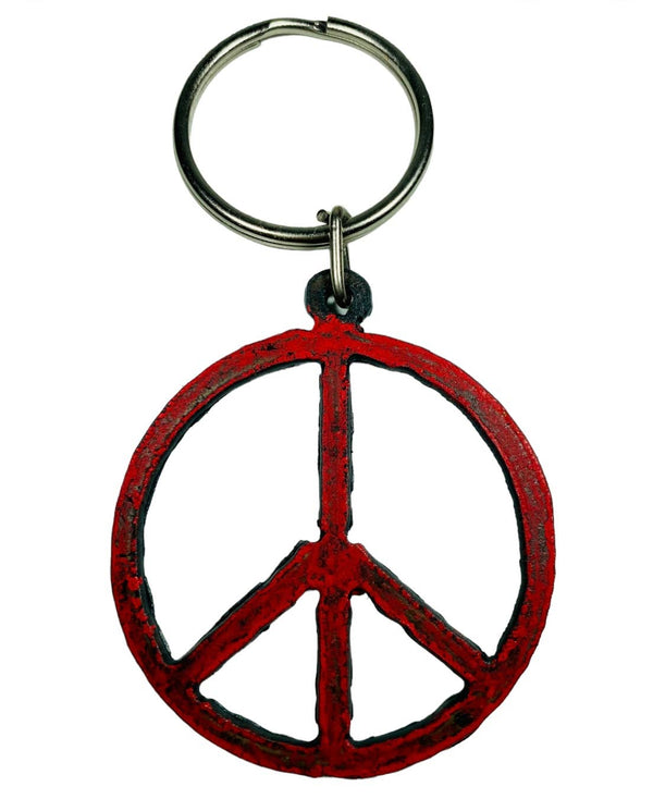 Peace sign keychain