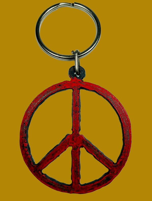 Peace sign keychain