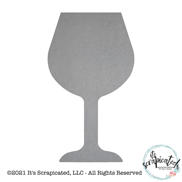 Bare Metal - Wine Glass It's Scrapicated, LLC 