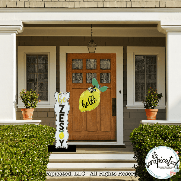 Porch Candy® Summer Changeable Porch Sign Be Zesty Lemon