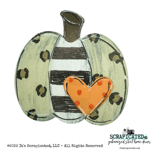 Fall Door Hanger Bubbly Pumpkin with Heart - Leopard Pumpkin with Dotted HeartFall Door Hanger Bubbly Pumpkin with Heart - Leopard Pumpkin with Dotted Heart