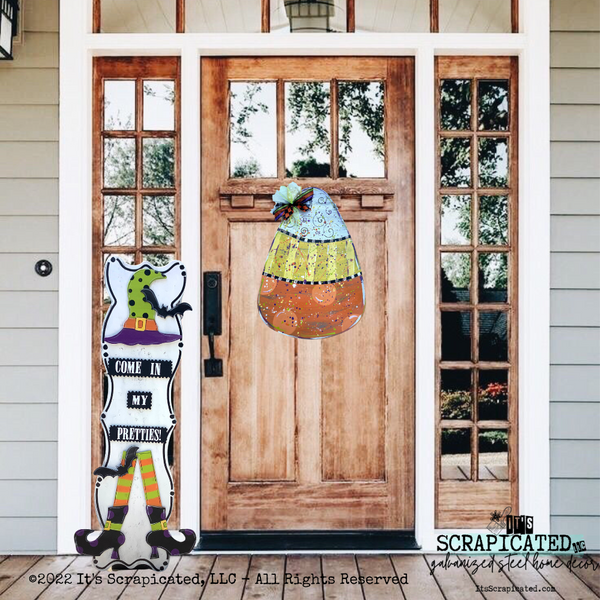 Porch Candy® Halloween Changeable Porch Sign Come In My Pretties Witch