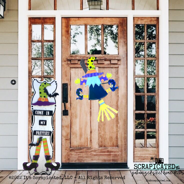 Halloween Door Hanger Crashing Witch