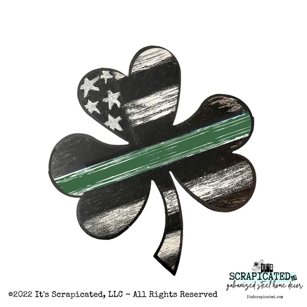 First Responder Door Hanger Shamrock - First Responder Flag 