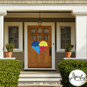 Door Hanger Autism Awareness Heart