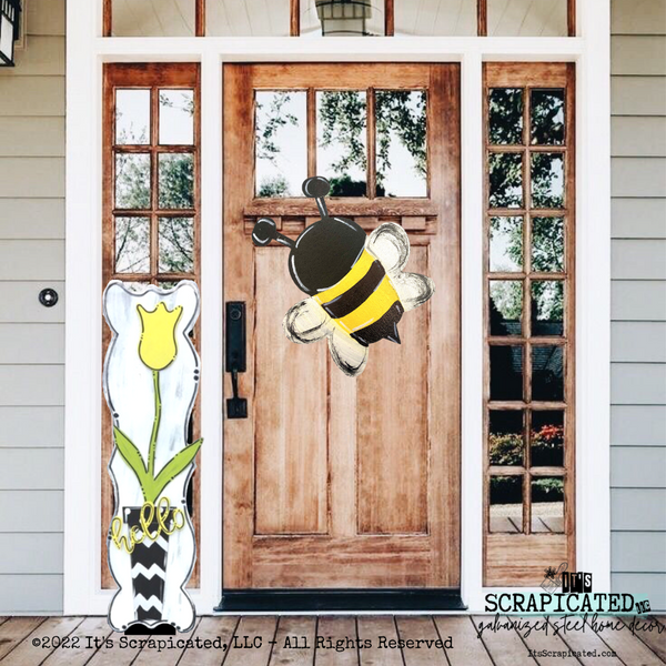 Porch Candy® Spring Changeable Porch Sign Hello Tulip