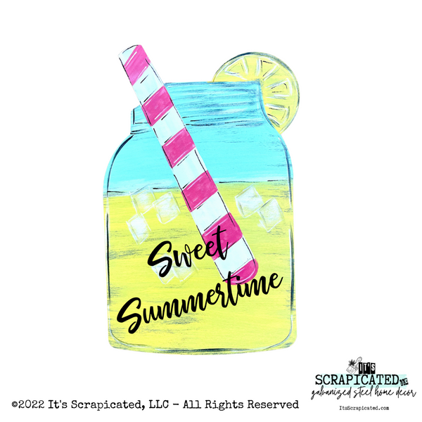 Summer Door Hanger Jar With Straw