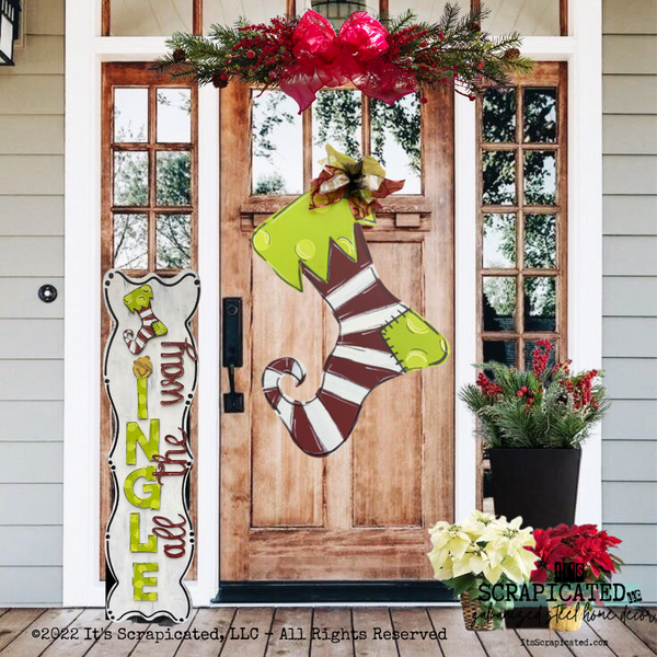 Christmas Door Hanger Jingle Stocking