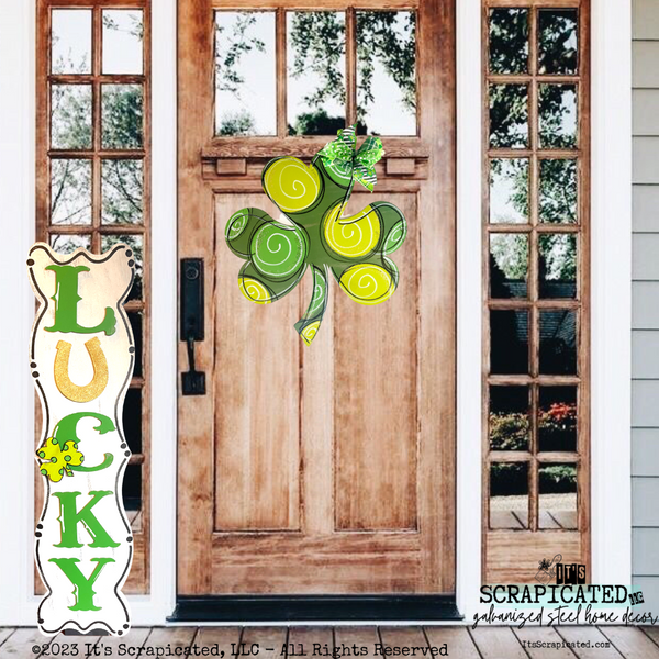 St. Patrick's Day Door Hanger Shamrock Whimsical Polka Dot