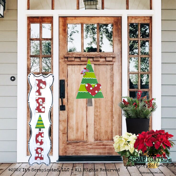 Porch Candy® Christmas Changeable Porch Sign Peace Christmas Tree