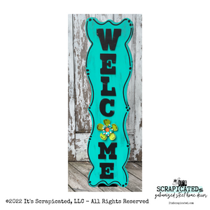 Porch Candy® Changeable Porch Sign COMPLETE DISPLAY Base (ORIGINAL Cream & Teal)