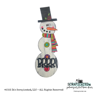 Porch Candy® Winter Changeable Porch Sign BRRR Snowman