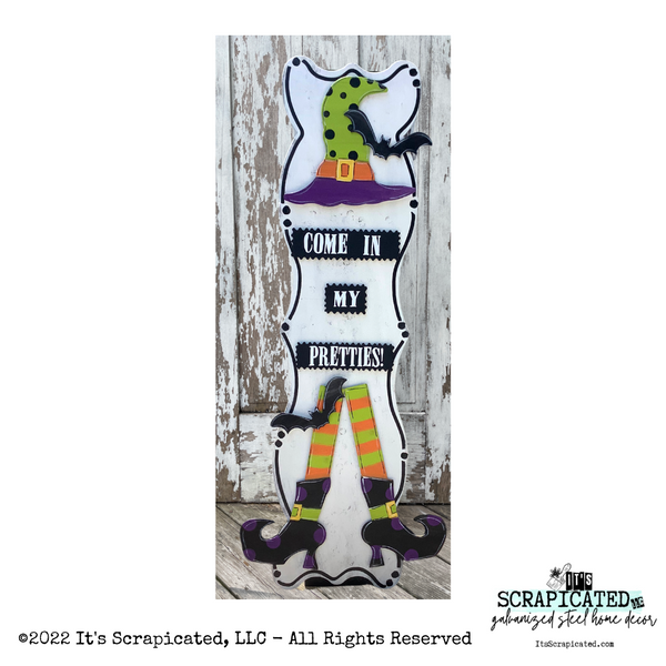 Porch Candy® Halloween Changeable Porch Sign Come In My Pretties Witch