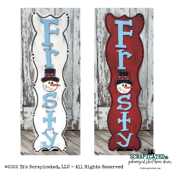 Porch Candy® Christmas Winter Changeable Porch Sign Frosty