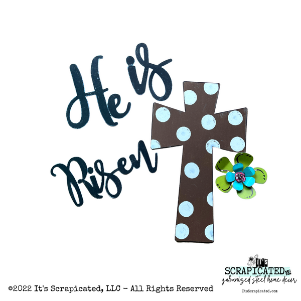 Porch Candy® Easter Changeable Porch Sign He is Risen Cross