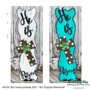 Porch Candy® Easter Changeable Porch Sign He is Risen Cross