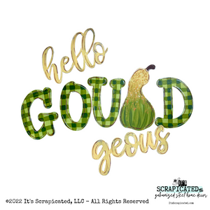 Porch Candy® Fall Changeable Porch Sign Hello Gourdgeous Gourd