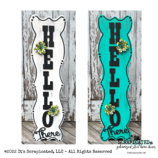 Porch Candy® Changeable Porch Sign Hello There Flower