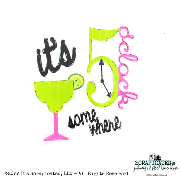 Porch Candy® Changeable Porch Sign It's 5 O'clock Somewhere Margarita