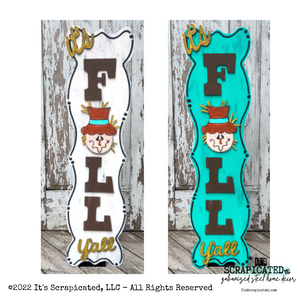 Porch Candy® Fall Changeable Porch Sign It's Fall Y'all Scarecrow