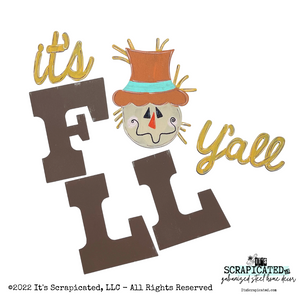 Porch Candy® Fall Changeable Porch Sign It's Fall Y'all Scarecrow