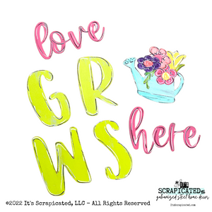 Porch Candy® Spring Changeable Porch Sign Love Grows Here