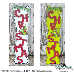 Porch Candy® Christmas Changeable Porch Sign Merry Christmas Traditional