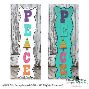 Porch Candy® Christmas Changeable Porch Sign Peace Jewel Tone TreePorch Candy® Christmas Changeable Porch Sign Peace Jewel Tone Tree