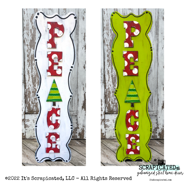 Porch Candy® Christmas Changeable Porch Sign Peace Christmas Tree