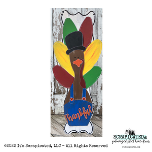 Porch Candy® Thanksgiving Changeable Porch Sign Thankful Turkey