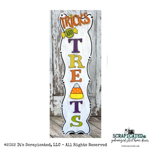 Porch Candy® Halloween Changeable Porch Sign Ticks & Treats Candy Corn