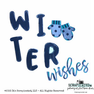 Porch Candy® Winter Changeable Porch Sign Winter Wishes Mittens Flip Flops