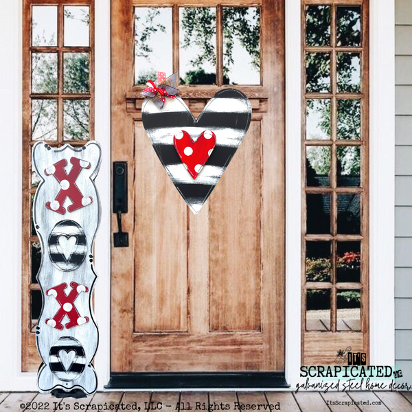 Porch Candy® Valentine's Day Changeable Porch Sign XOXO Black White & Red