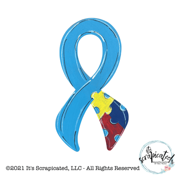 Door Hanger Ribbon Autism Awareness