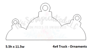 Bare Metal - 4X4 Truck - Ornaments It's Scrapicated, LLC 