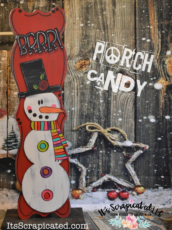 Porch Candy® Winter Changeable Porch Sign BRRR Snowman
