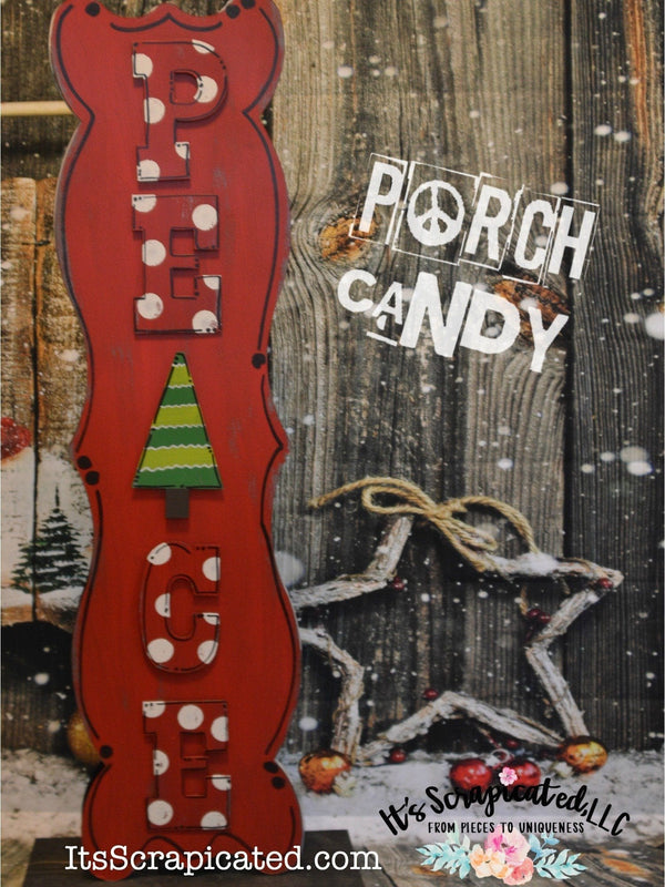 Porch Candy® Christmas Changeable Porch Sign Peace Christmas TreePorch Candy® Christmas Changeable Porch Sign Peace Christmas Tree